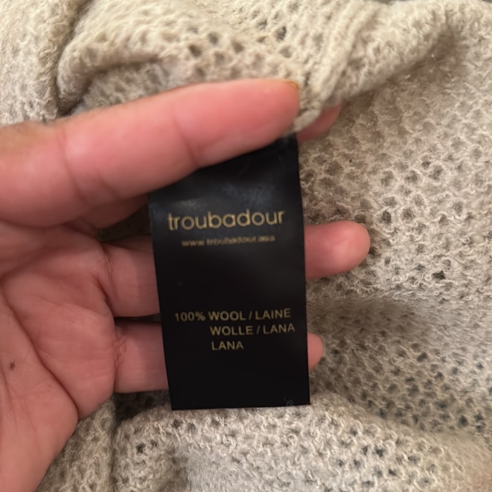 Troubadour for Anthropologie Snow Blossom Wool Sweater/Top - Picture 7 of 7
